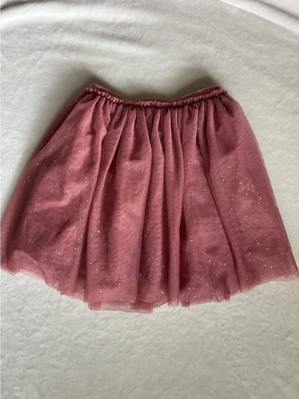 H&M Rose Dusty Pink Glitter Tulle Skater Skirt